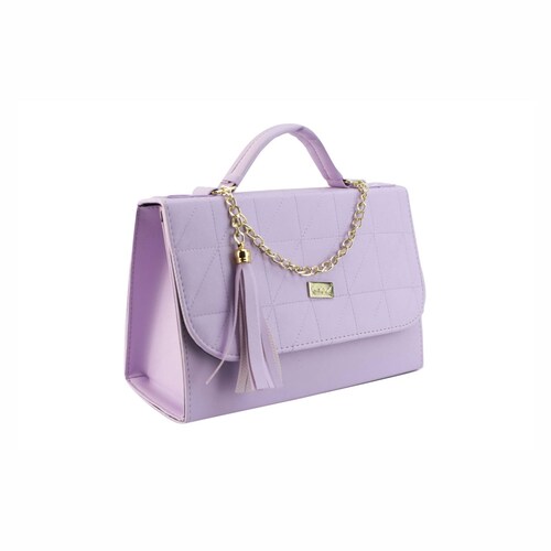 Bolso Para Mujer Lila Dapra Triangulos Sintetico Magda Nueva Imagen