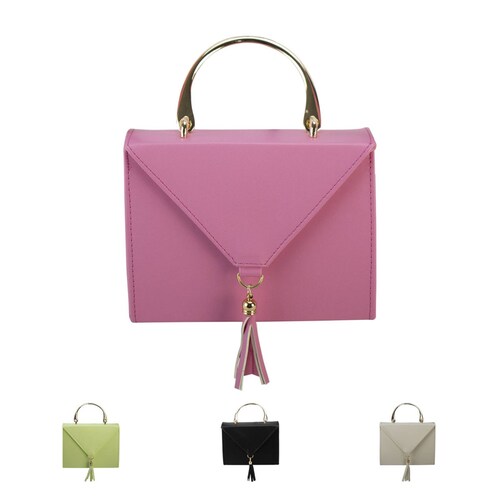 Bolso Para Mujer Rosa Pop Cabra Sintetico Belinda Nueva Imagen
