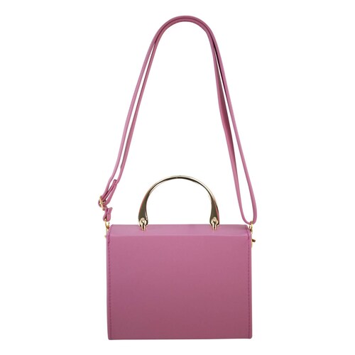 Bolso Para Mujer Rosa Pop Cabra Sintetico Belinda Nueva Imagen