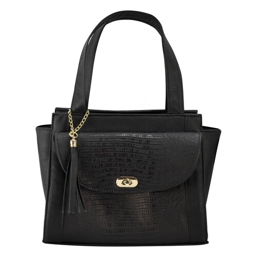 Bolso Para Dama Negro Armadillo Piel/Sintetico Adilene Nueva Imagen