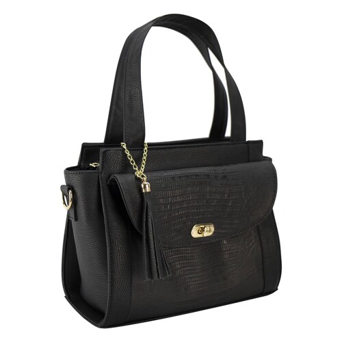Bolso Para Dama Negro Armadillo Piel/Sintetico Adilene Nueva Imagen