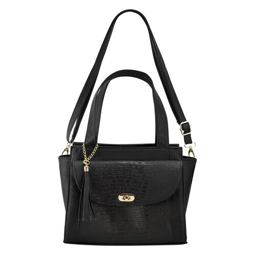 Bolso Para Dama Negro Armadillo Piel/Sintetico Adilene Nueva Imagen