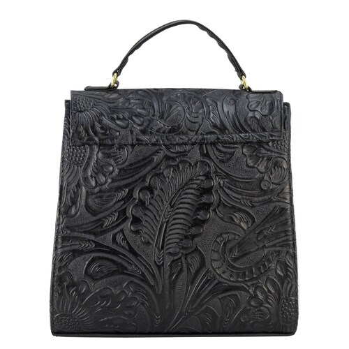 Bolso Para Dama Negro Piel Grabado Piel Addae Nueva Imagen