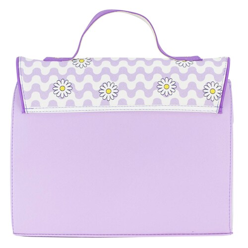 Bolso Para Dama Lila Flor Retro Sintetico Merlina Nueva Imagen