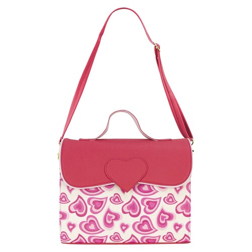Bolso Para Dama Fiusha Corazón Retro Sintetico Merlina Nueva Imagen