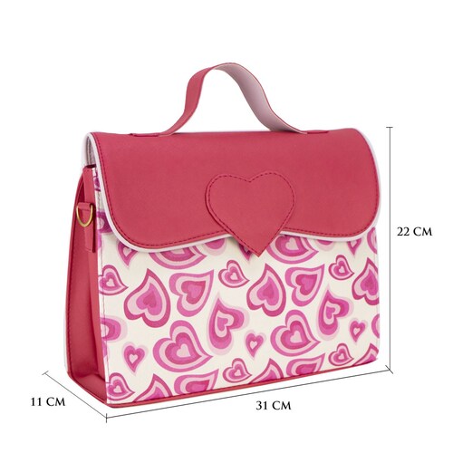 Bolso Para Dama Fiusha Corazón Retro Sintetico Merlina Nueva Imagen