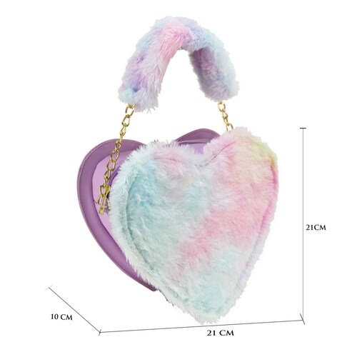Bolso Para Dama Lila Peluche Algodón Nube Textil/Sintetico Stella Nueva Imagen