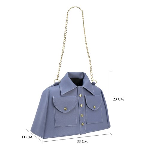 Bolso Para Dama Azul Mezclilla Dapra Sintetico Joss Nueva Imagen