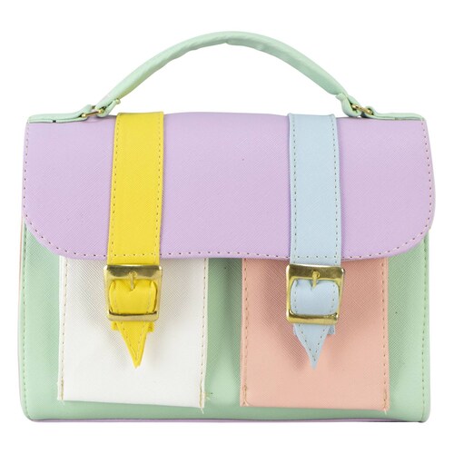 Mariconera Para Niña Multicolor Pastel Dapra Sintetico Mini Merlina Nueva Imagen