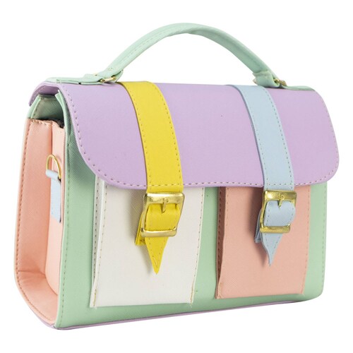 Mariconera Para Niña Multicolor Pastel Dapra Sintetico Mini Merlina Nueva Imagen