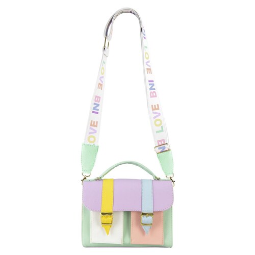 Mariconera Para Niña Multicolor Pastel Dapra Sintetico Mini Merlina Nueva Imagen