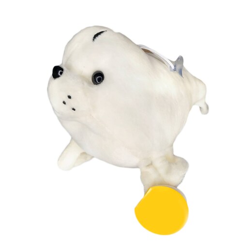 Peluche Foca Blanca con Chupón de Juguete Adorable Esponjosa