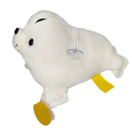 Peluche Foca Blanca con Chupón de Juguete Adorable Esponjosa