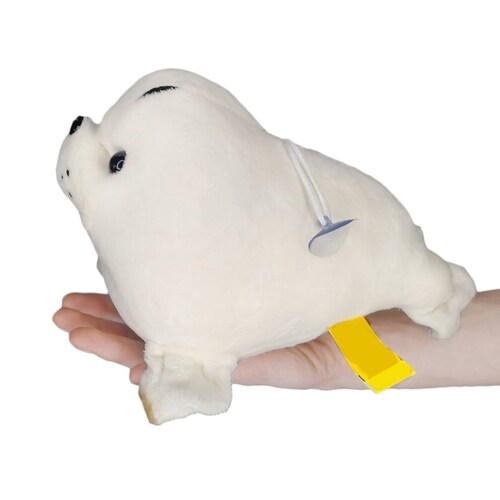 Peluche Foca Blanca con Chupón de Juguete Adorable Esponjosa