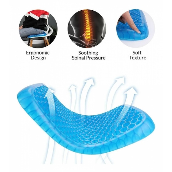 Fory Gel cojín ergonómico con soporte lumbar y gel