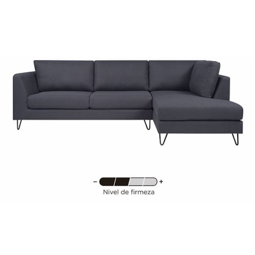 Sala Esquinera Gaia Yoco Lounge Minimalista Salas Gris Oscur