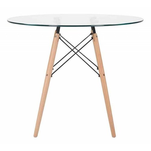 Mesa De Comedor Réplica Eames 90cm   Vidrio