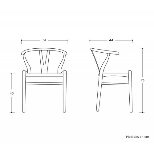 Silla Réplica CH24 Wishbone   Verde