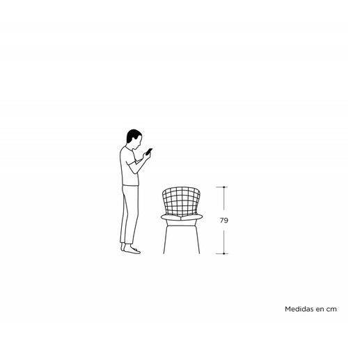 Silla Bertoia réplica blanco   Blanco