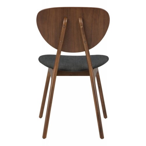 Silla Gaia Castaños Comedor Madera Moderna Gris Oscuro