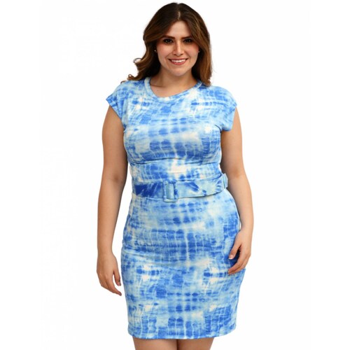 Vestido Roman Fashion tie-dye en talla extra para dama 4238