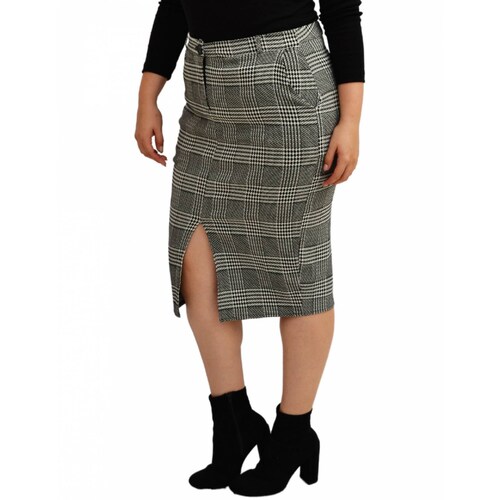 Falda lápiz Roman Fashion con patrón en talla extra para dama 4053