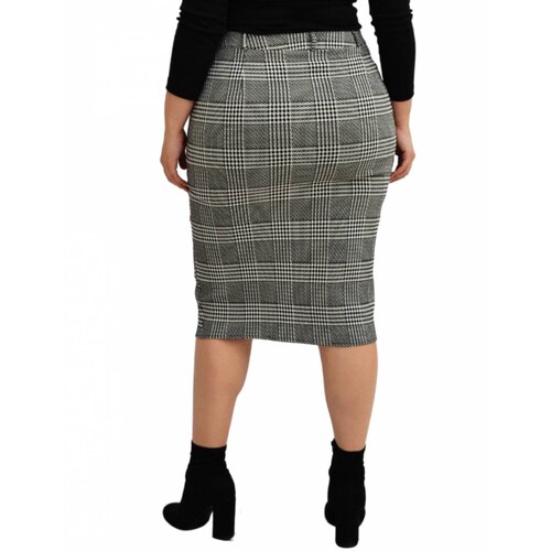 Falda lápiz Roman Fashion con patrón en talla extra para dama 4053