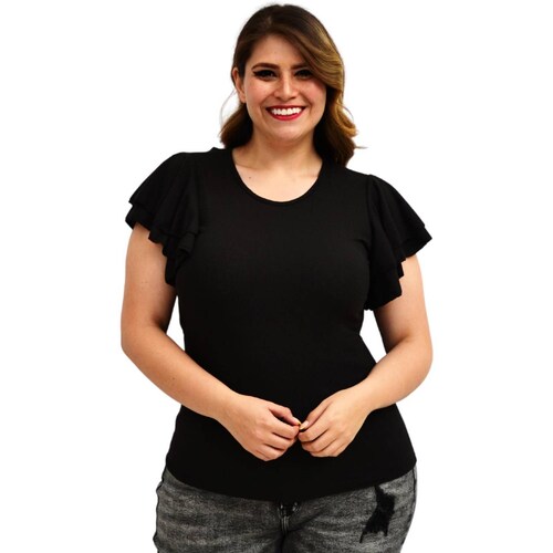 Blusa casual talla extra, modelo 1748 (negro) 
