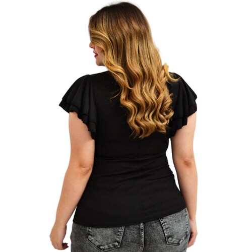 Blusa casual talla extra, modelo 1748 (negro) 