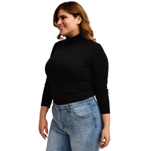 Blusa cuello de tortuga, talla extra modelo 316 (negro) 