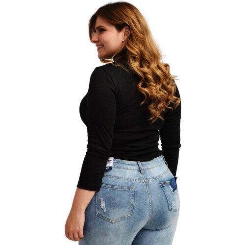 Blusa cuello de tortuga, talla extra modelo 316 (negro) 