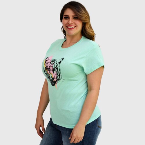 Playera talla extra, modelo 9001-38 (Menta) TIGRE 