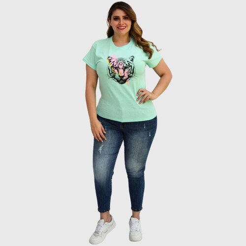Playera talla extra, modelo 9001-38 (Menta) TIGRE 