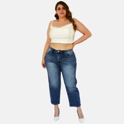 Mom jeans talla extra, modelo 6213 (medium, medio) 