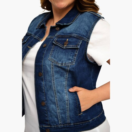 Chaleco de mezclilla juvenil, modelo CH-KL- 0051 (Dark) 
