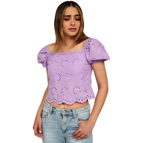 Blusa bordada juvenil, modelo 0365 (Lila) 