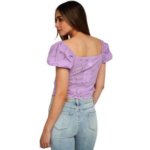 Blusa bordada juvenil, modelo 0365 (Lila) 