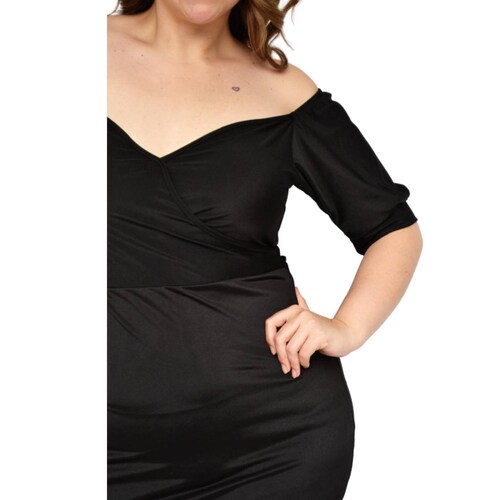 Vestido corto de fiesta (talla extra), modelo 4267 (Negro) 