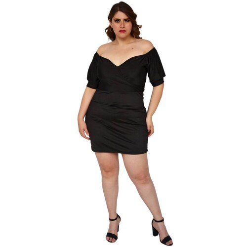 Vestido corto de fiesta (talla extra), modelo 4267 (Negro) 