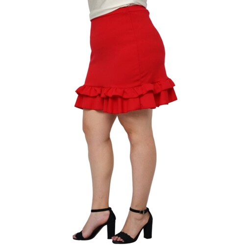 Falda corta talla extra, modelo 7036 (Rojo) 