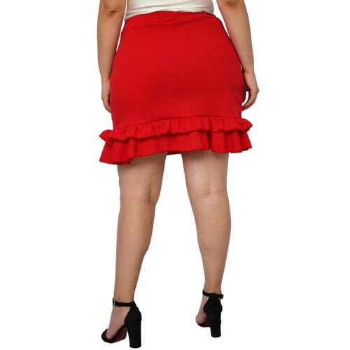 Falda corta talla extra, modelo 7036 (Rojo) 