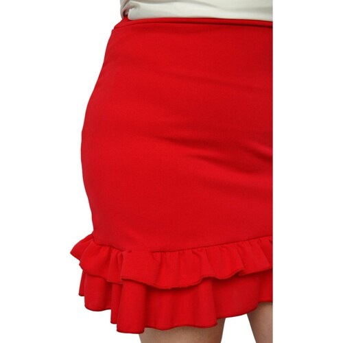 Falda corta talla extra, modelo 7036 (Rojo) 