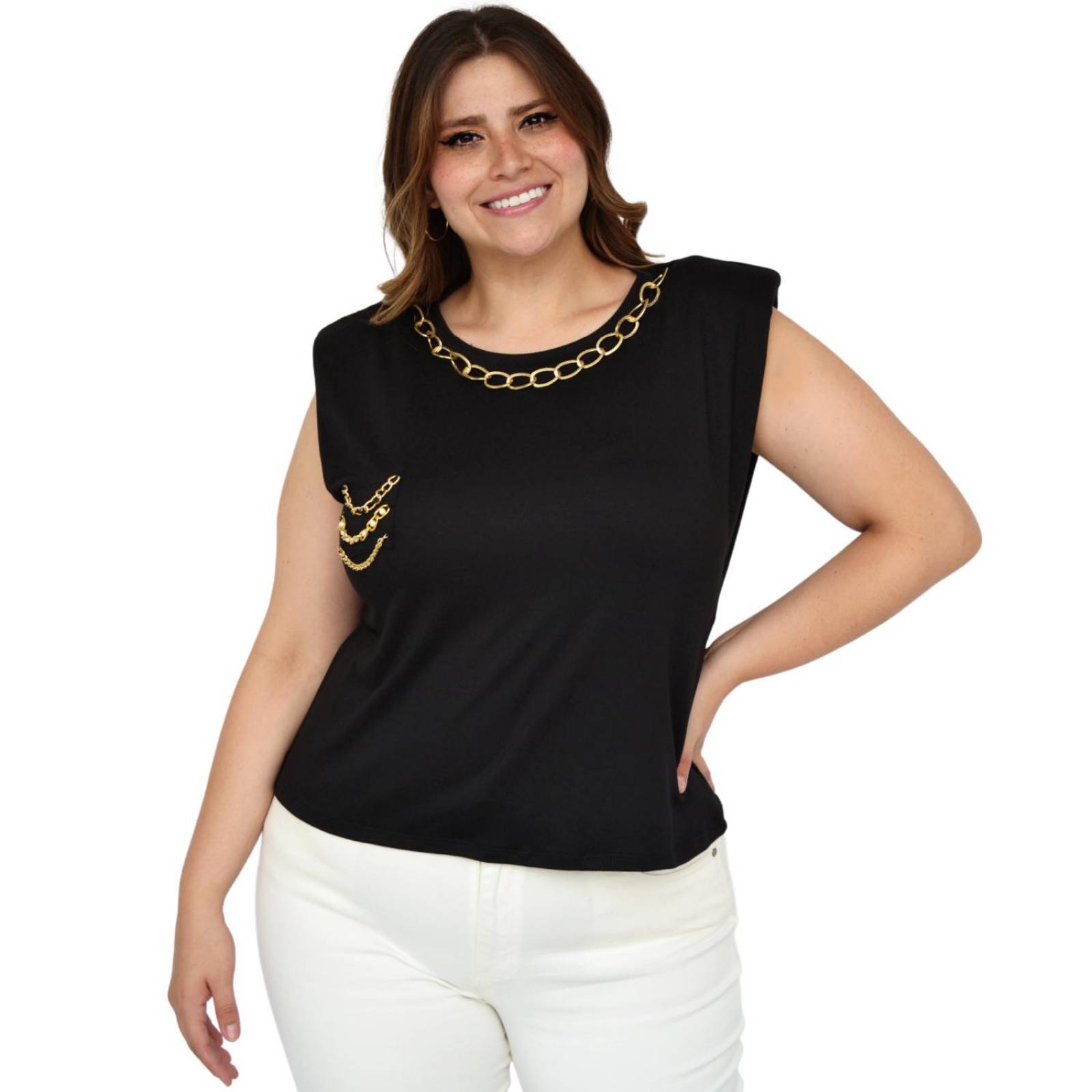 Blusas con hombreras discount 2020