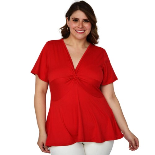 Blusa corte A talla extra, modelo 1710 (Rojo) 