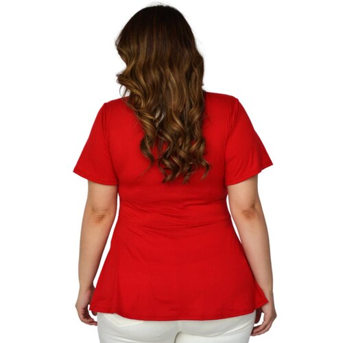 Blusa corte A talla extra, modelo 1710 (Rojo) 