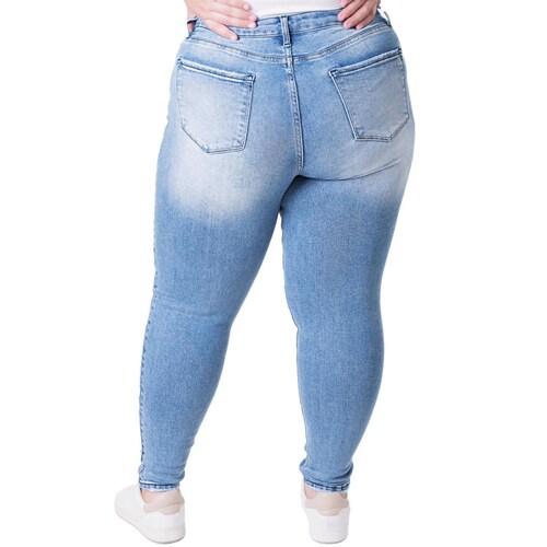 Jeans deslavado Tallas Extras, 6340 (Medio) 