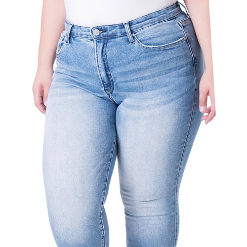 Jeans deslavado Tallas Extras, 6340 (Medio) 
