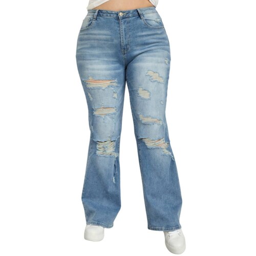 Jeans ancho/Tallas Extras, J 193