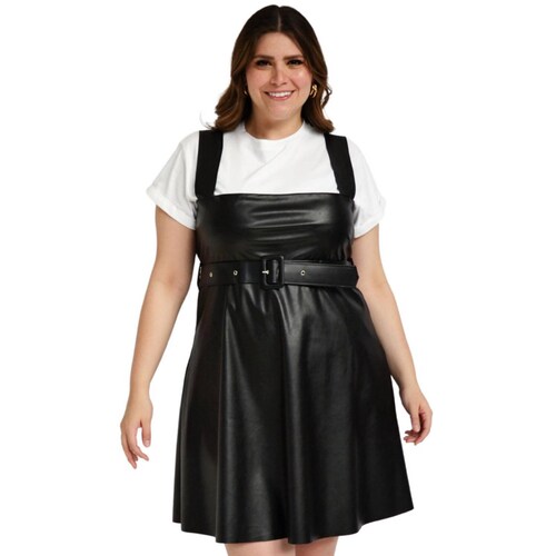 Vestido de vinipiel Roman Fashion/Tallas extras, 9515 