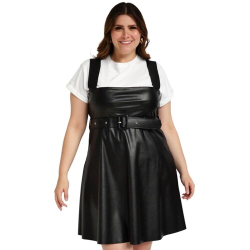 Vestido de vinipiel Roman Fashion/Tallas extras, 9515 